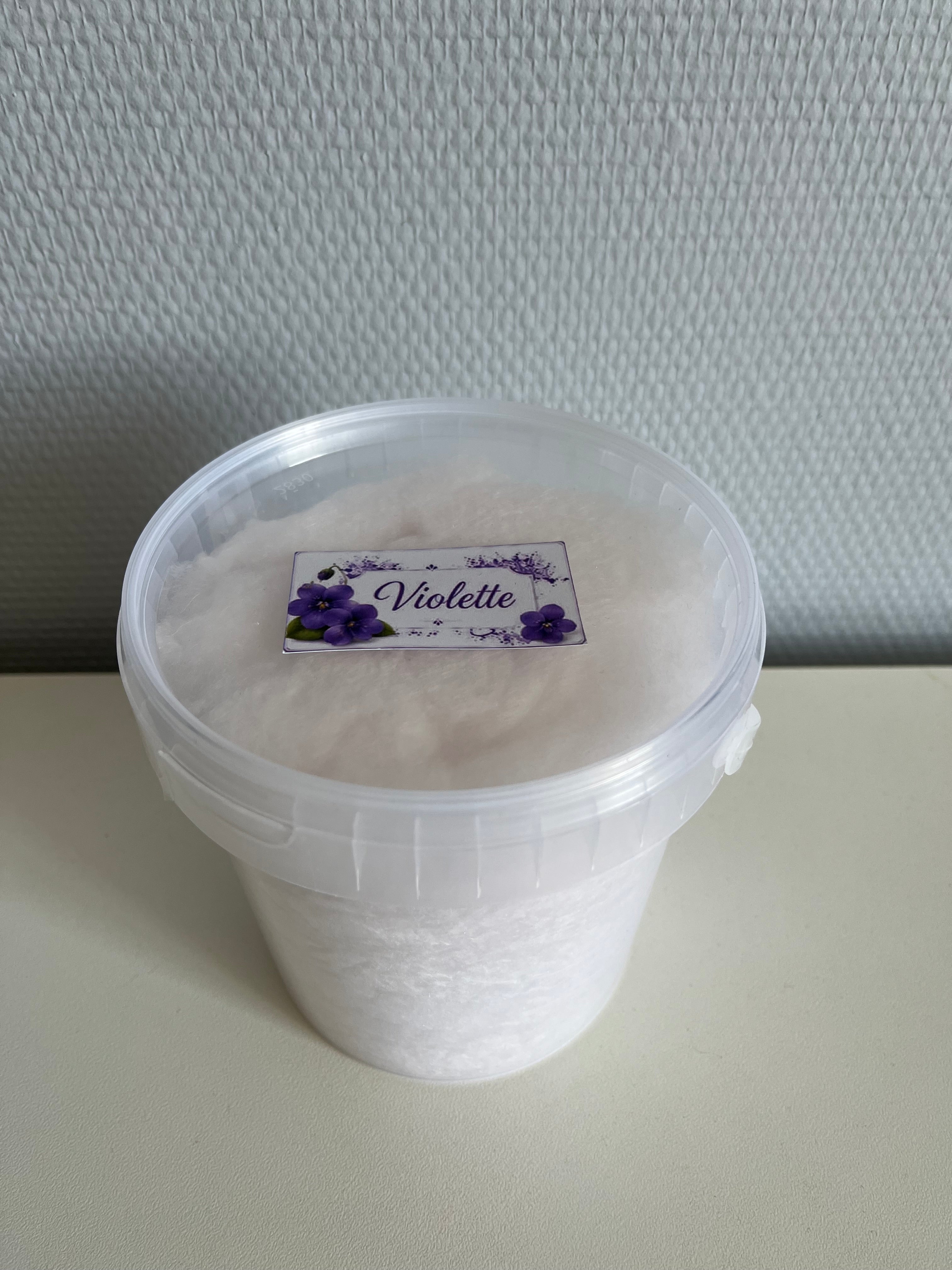 Barbe à papa naturel violette pot 50g